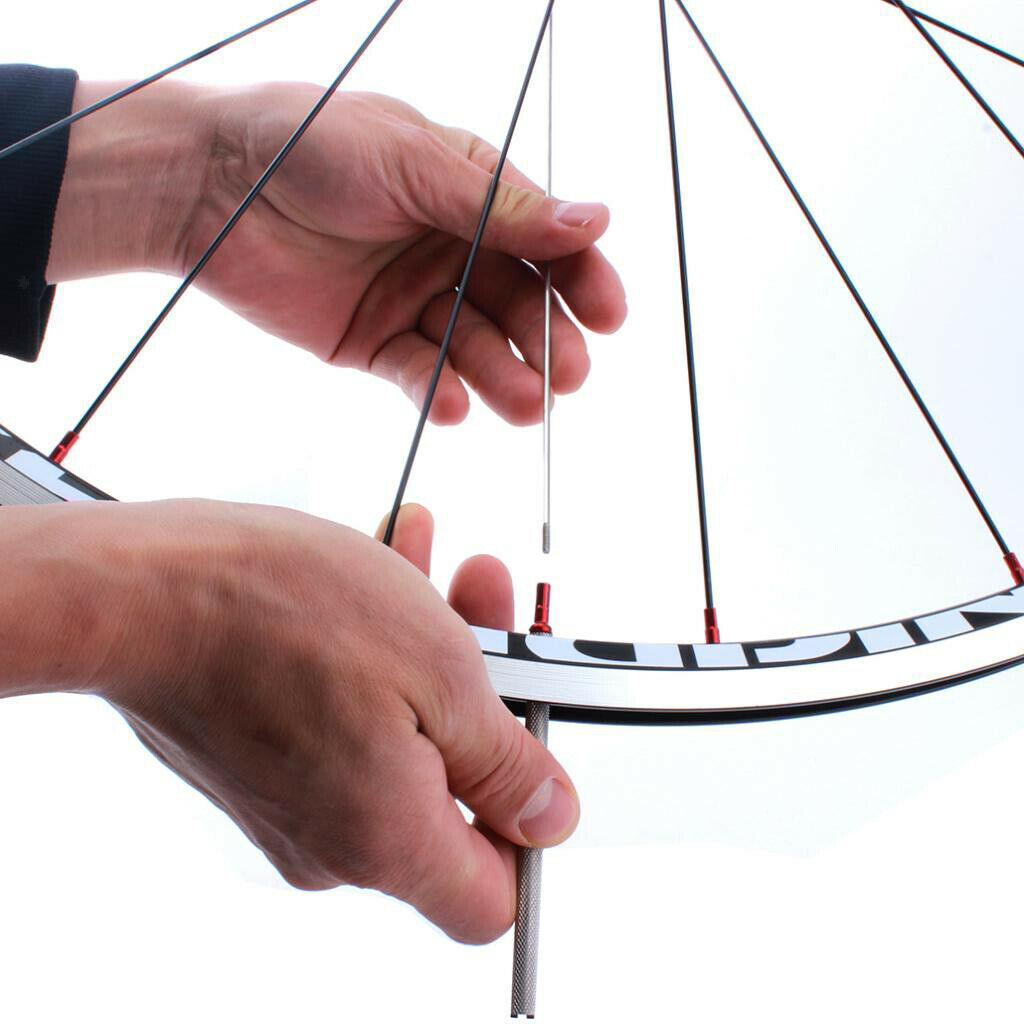 Anti-Slip Portable Bicycle Spoke Nipple Perforator Spokes Installer Wheel
