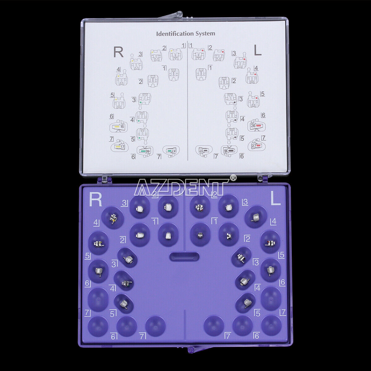 5X Dental Orthodontic self-ligating brackets braces Roth .022 3 4 5 Hooks AZDENT