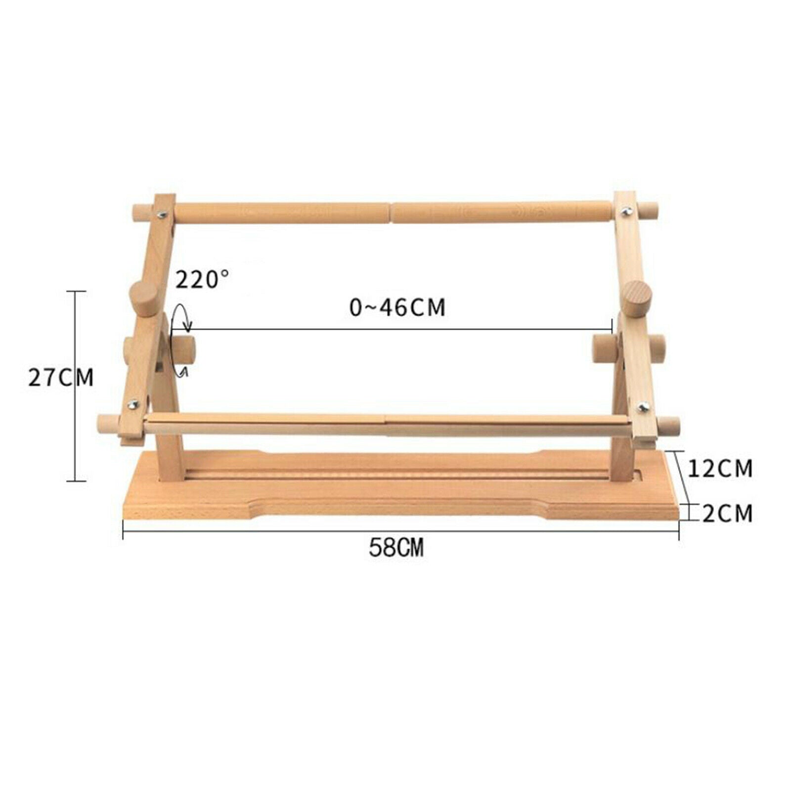Wood Cross Stitch Frame Clamps Lap Stand 360 Rotatable Embroidery Holder DIY