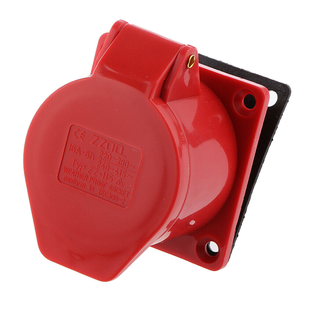 5 pin Plug Industrial Socket IP44 Waterproof 3 Phase 380V 16Amp