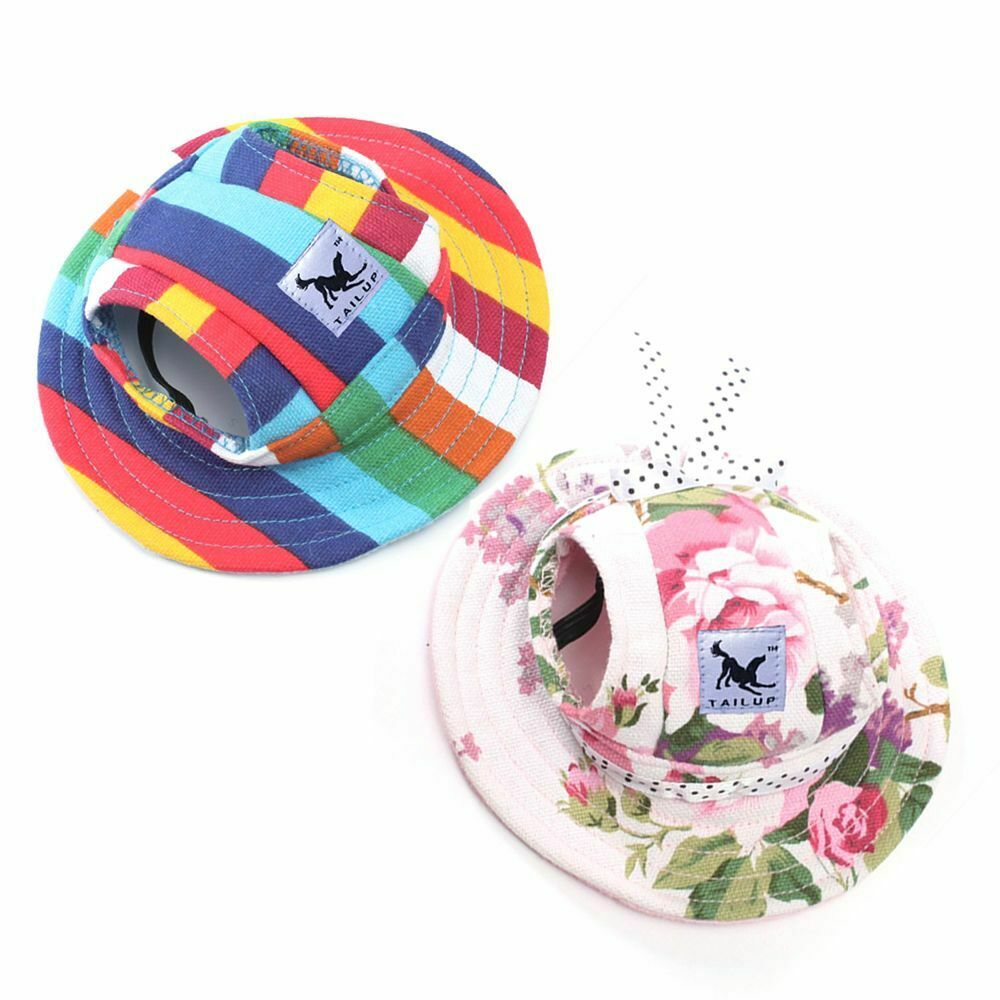 New Ornaments Accessories Beach Dog Cap Pet Canvas Cap Puppy Outdoor Visor Hat