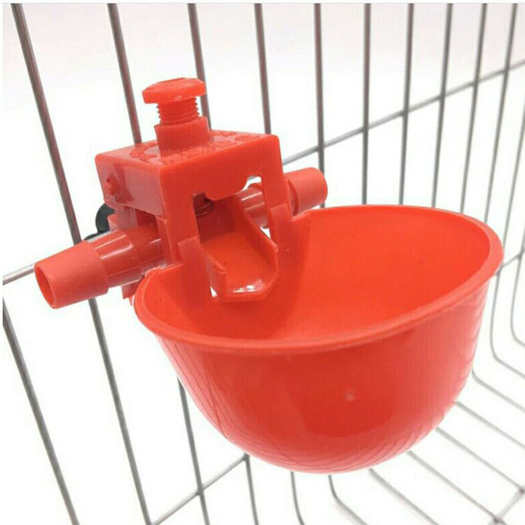 20Pcs Chick Duck Poultry Plastic Automatic Drinker Drinking Bowl Feeding Bowl