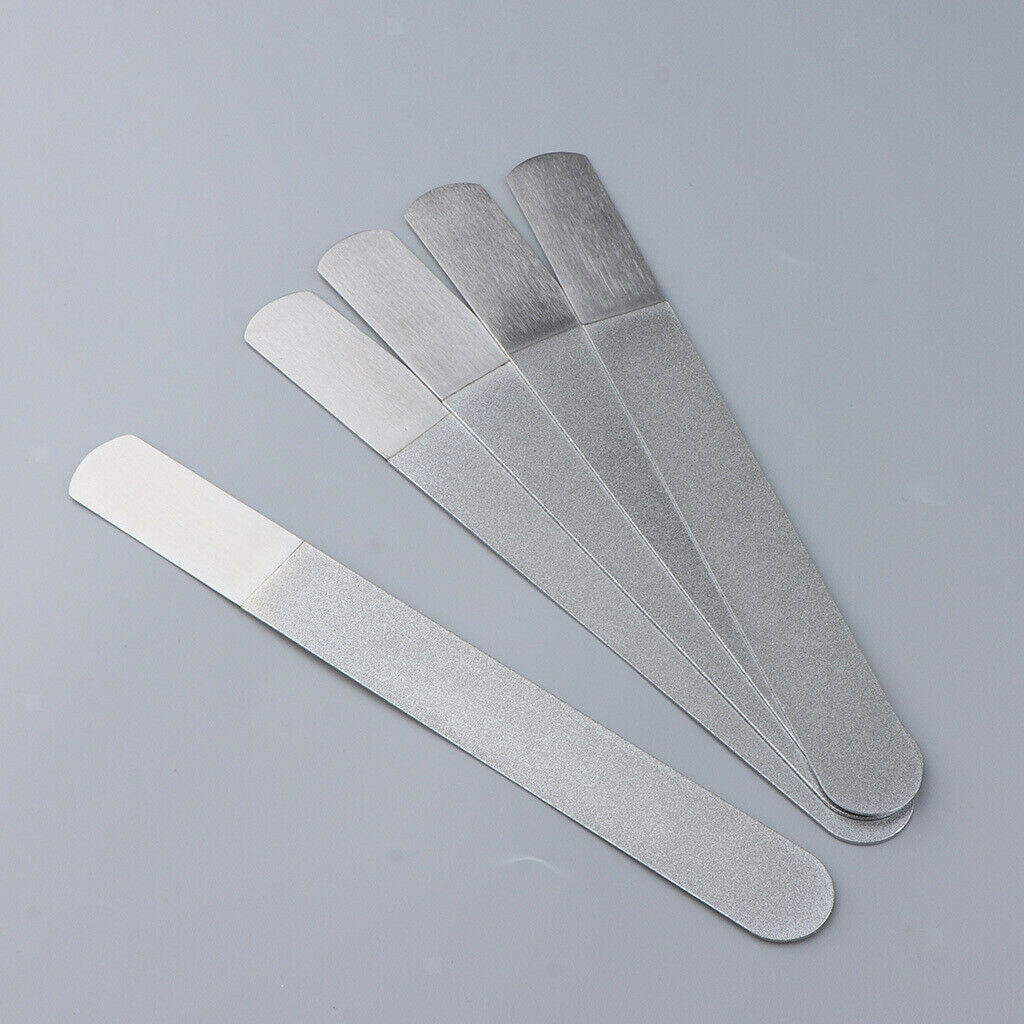 Stainless Steel Double Sides Emery Nail Files Buffers Polisher to Clean Your