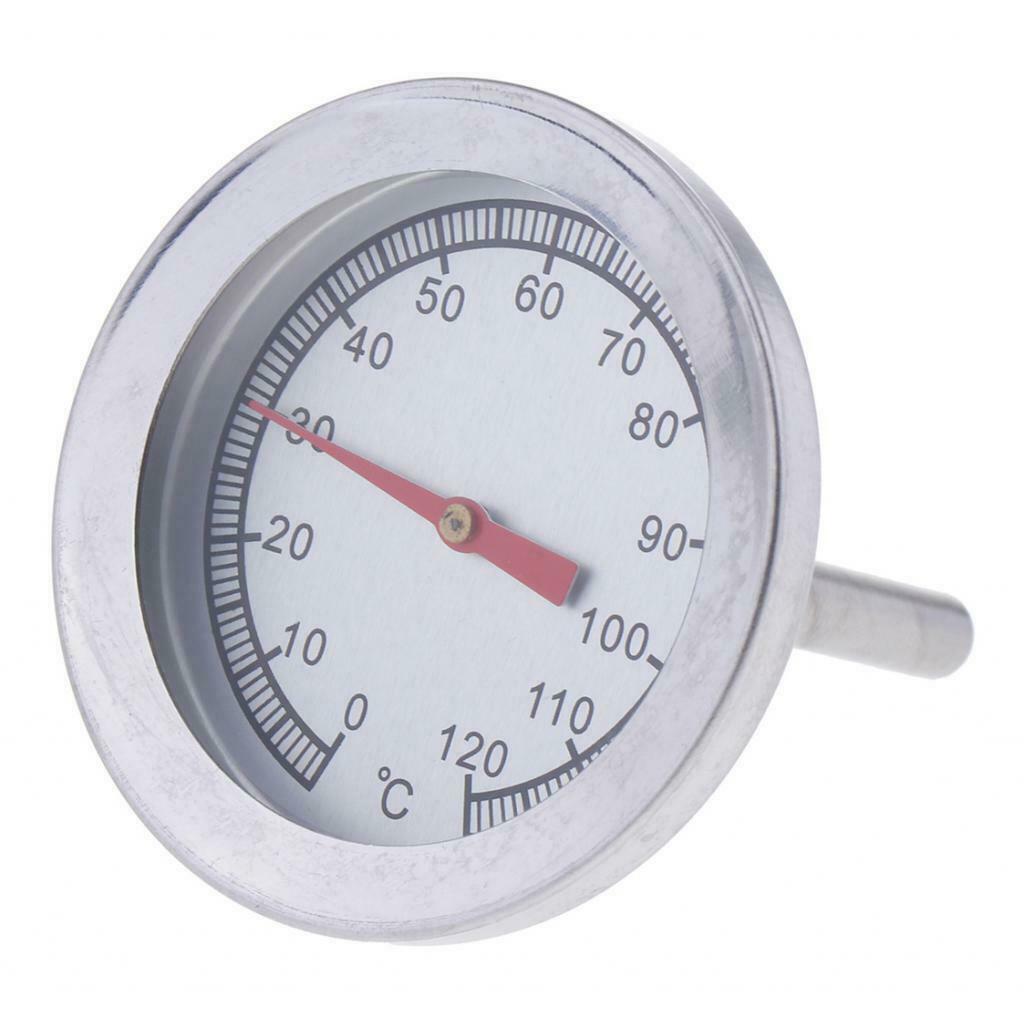 Charcoal Smoker Temp Gauge Stainless Steel BBQ Thermometer for Port Beef