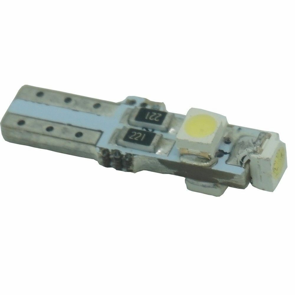 10x 3528 SMD 3 LED White 5000K 58 70 73 74 T5 Dashboard Gauge Wedge Bulb .l8