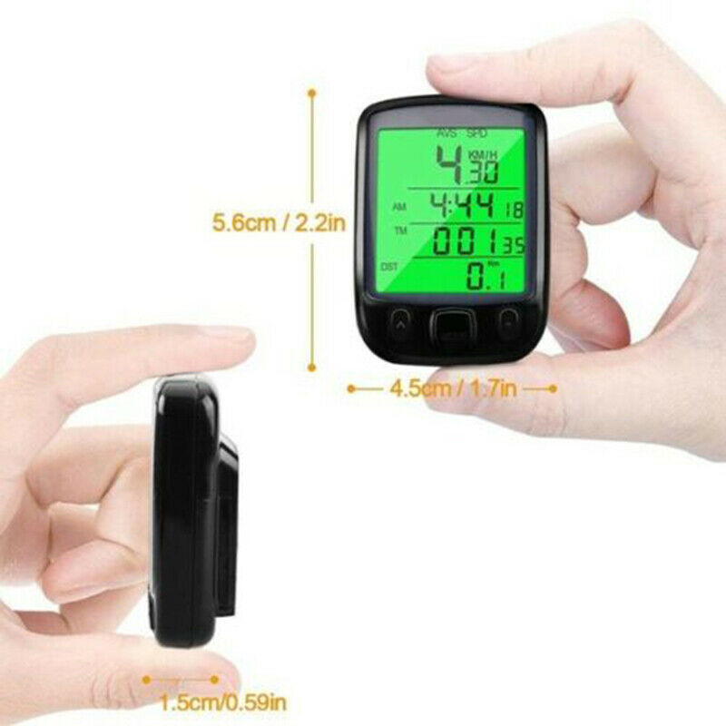 Waterproof LCD Digital Cycle Bicycle Backlight 536 Computer Speedometer Odometer