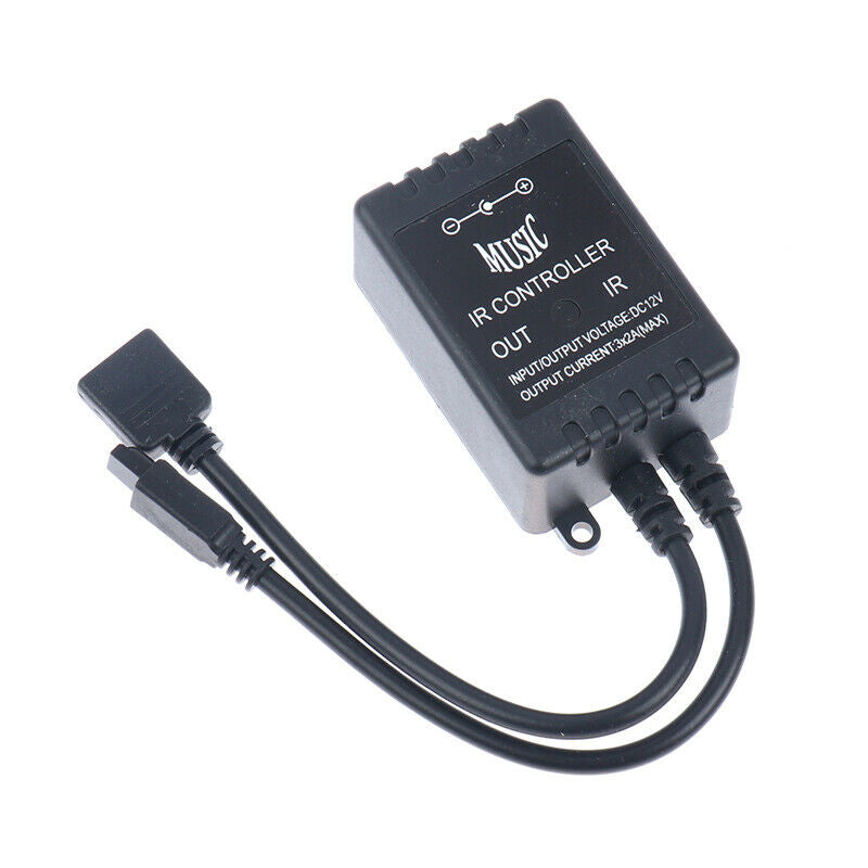 20 Key 12-24V Music IRController Black Sound Sensor Remote For RGB LED St.l8