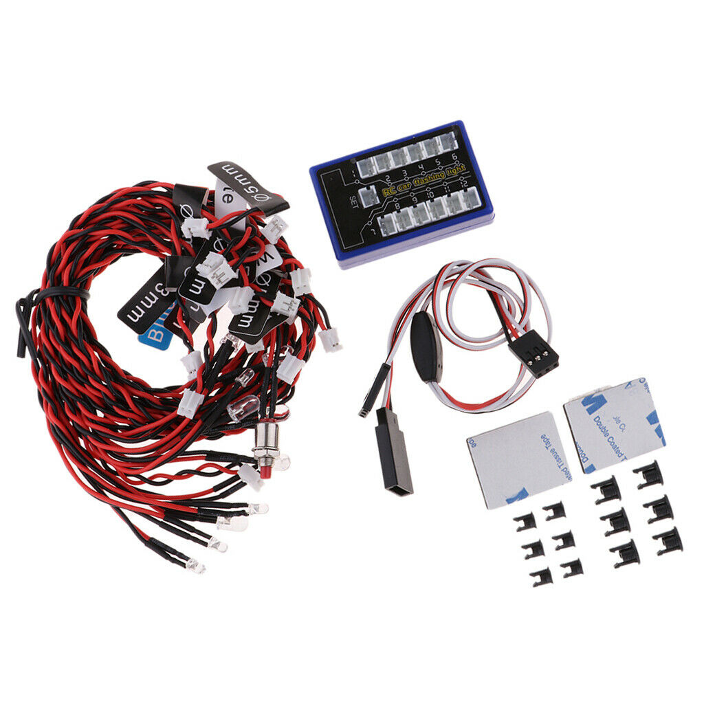 12 LED Flashing Lights Strobe Lights for 1/8 4  4 RC RC Buggy