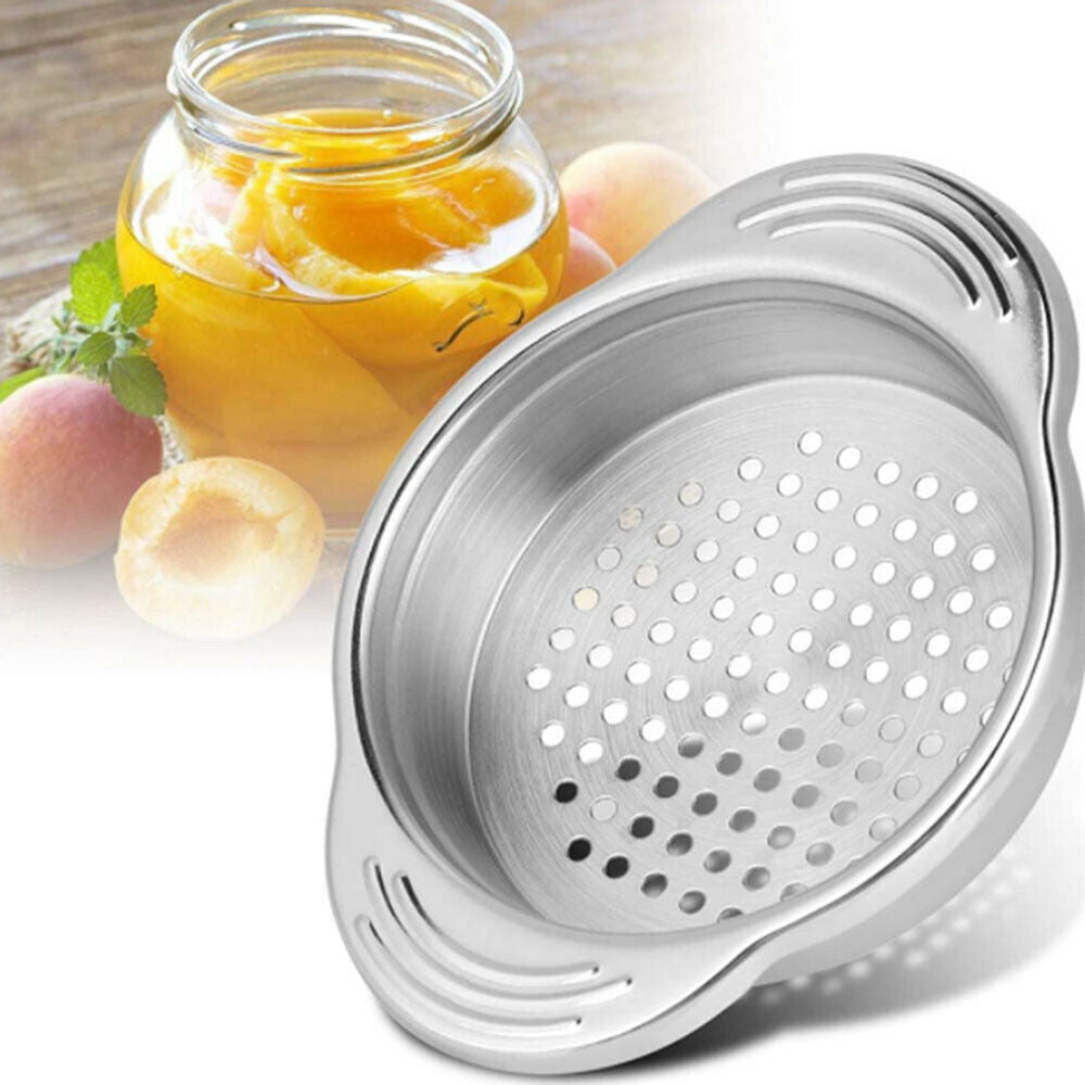 Stainless Steel Food Can Strainer Sieve Lid Oil Drainer Remover  Kichen Drainer