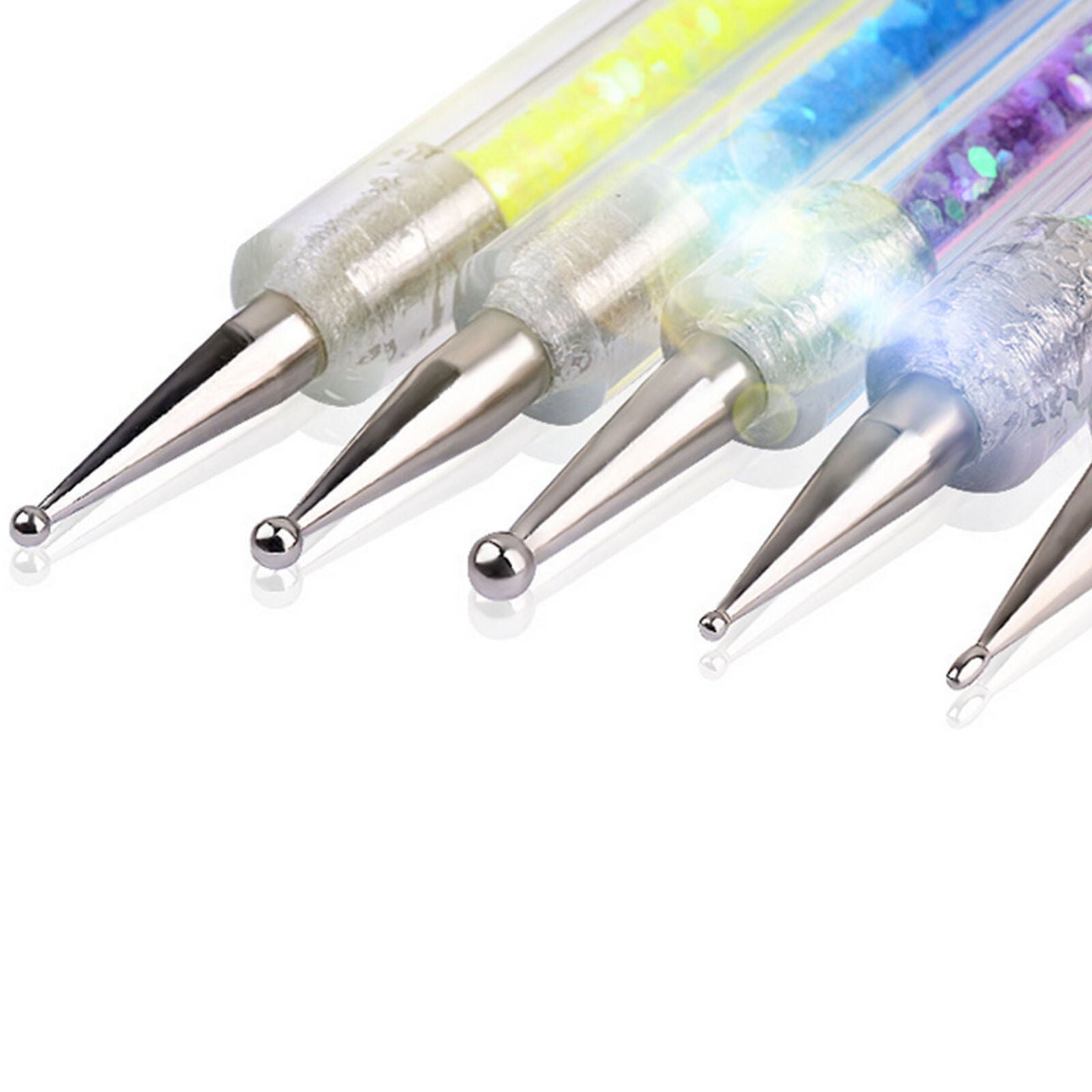 5 Pcs Tiny Nail Art Brush UV Gel Ultra Thin Liner Painting Drawing Pens