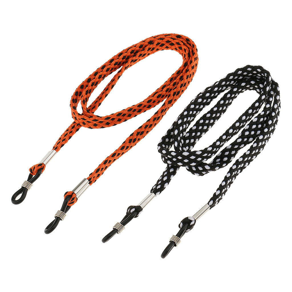 2pcs Sports Eyeglass Sun Eye Glasses Holder Neck Cord Sunglasses Chain Strap