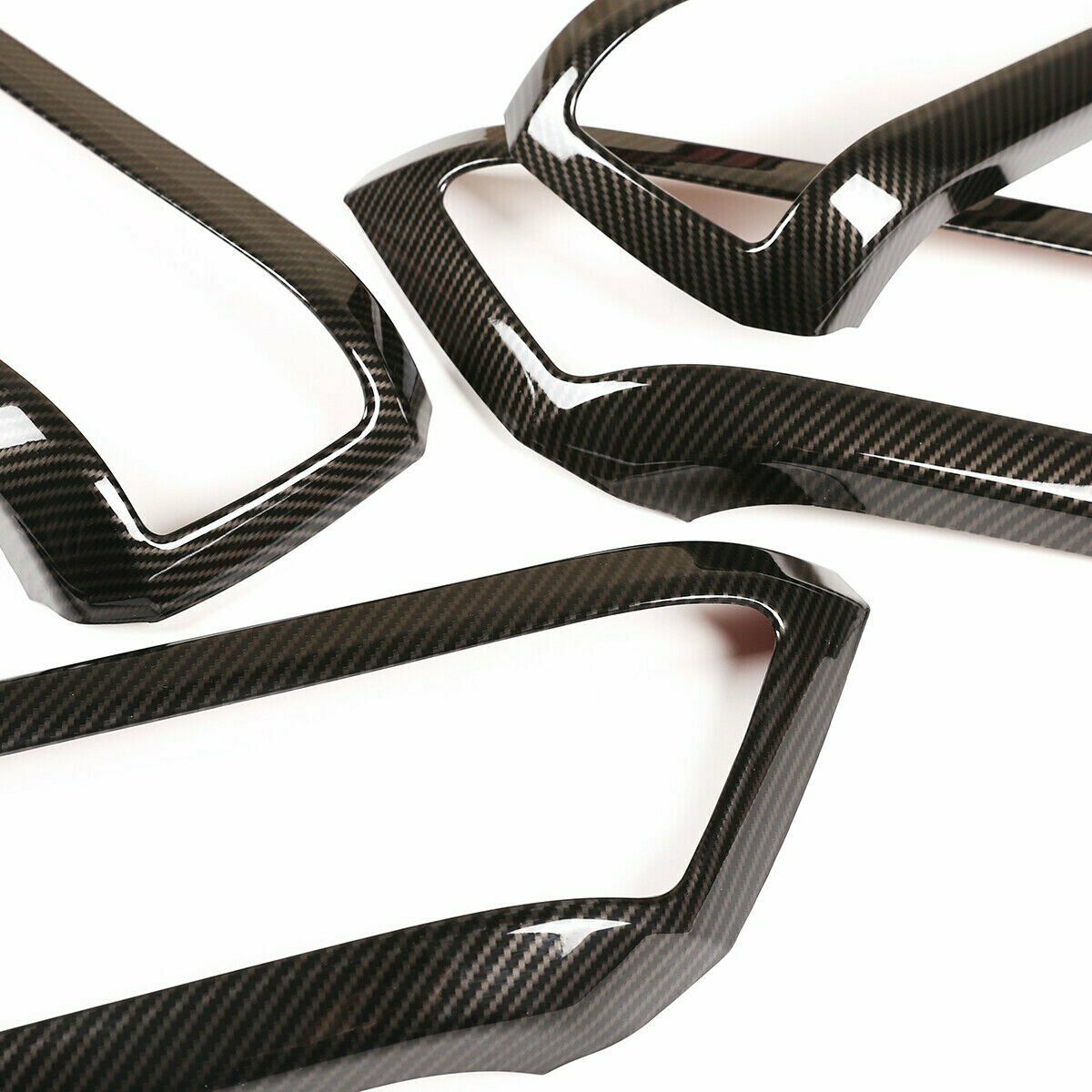 For Defender 110 2020-2021 4Pcs Carbon Fiber Door Handle Frame Covers Kit ABS