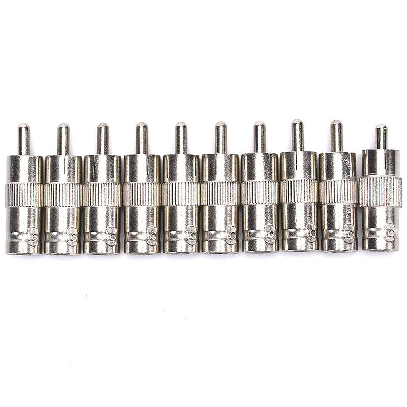 10Pcs BNC Female to RCA Male Coax Cable Video Adapter TV Connector CCTV SecuRKIA