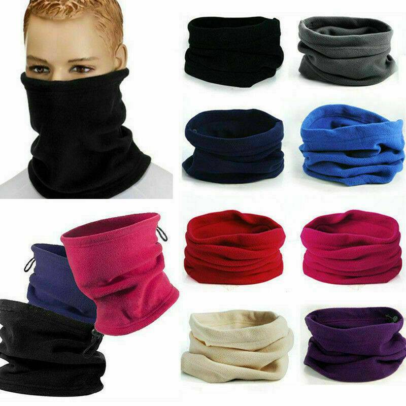 Unisex Neck Warmer Winter Snood Tube Thermal Fleece Motorbike Cycling Walking~