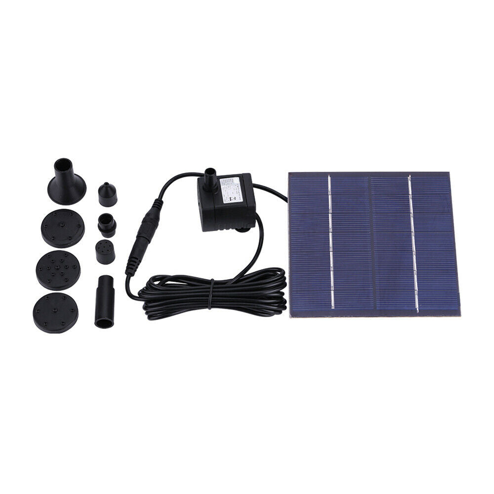 Solar Pond Pump Power Fountain Submersible Water Garden Pool Feature Kit Panel