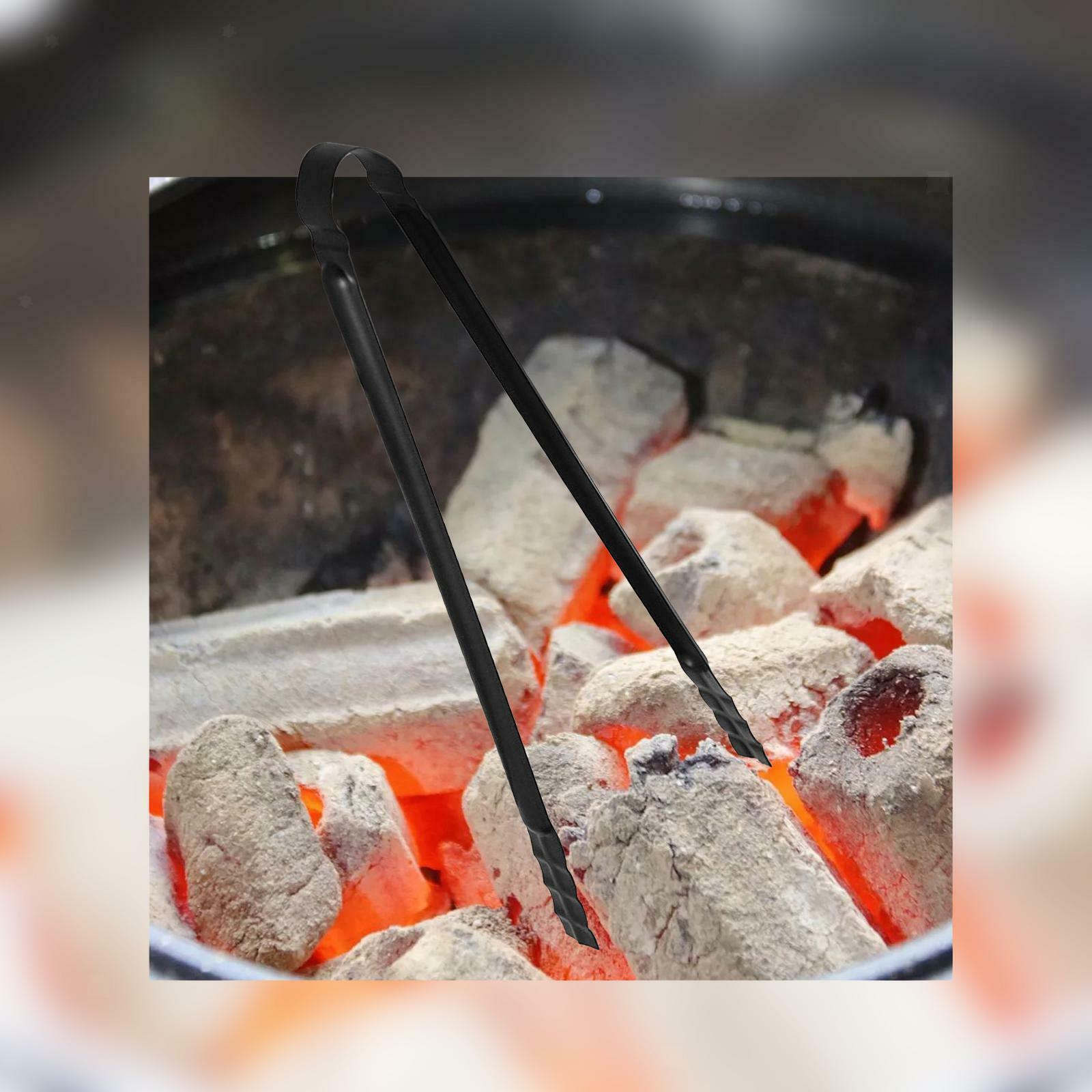 Iron Kitchen Tongs Metal Food Salad Fruit Serving Grilling Barbeque Parties