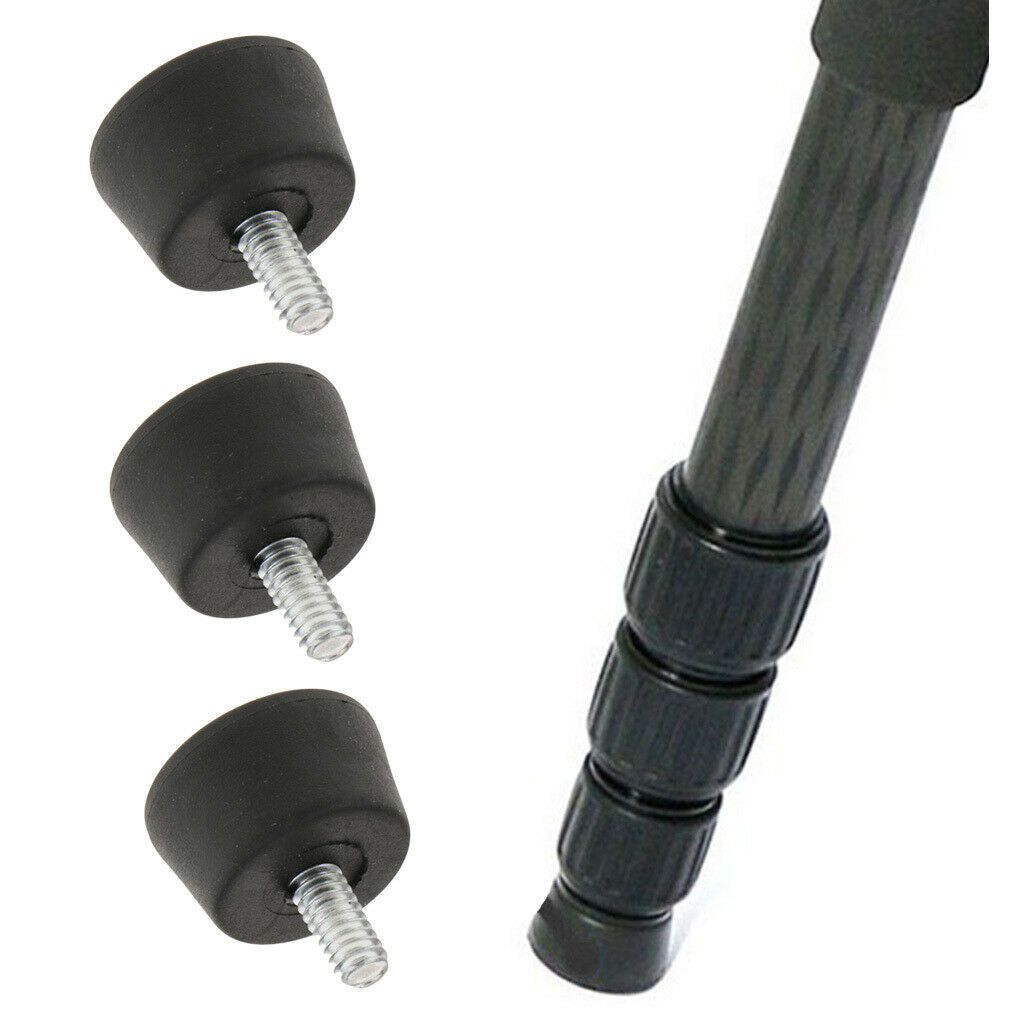 Set of 3, Tripod Feet and 1/4" Thread Screw for Nikon Manfrotto Arca Swiss