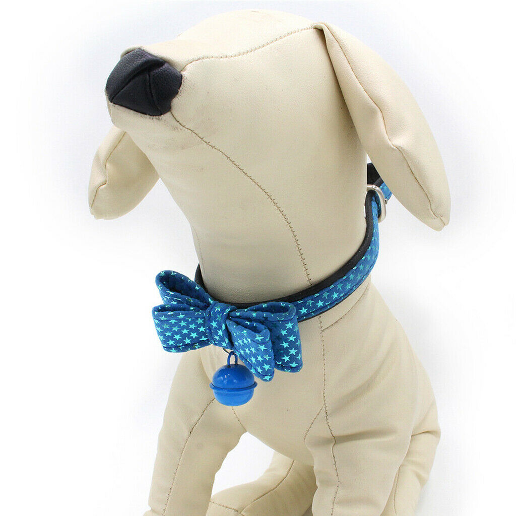 Dog & Cat Pet Star Bow Tie Collar Puppy Kitten Necktie Collar Blue S