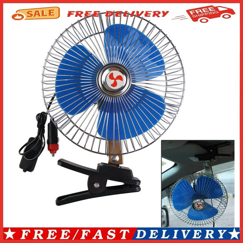 8 Inch 12V 25W Portable Vehicle Auto Car Fan Oscillating Car Auto Cooling Fan