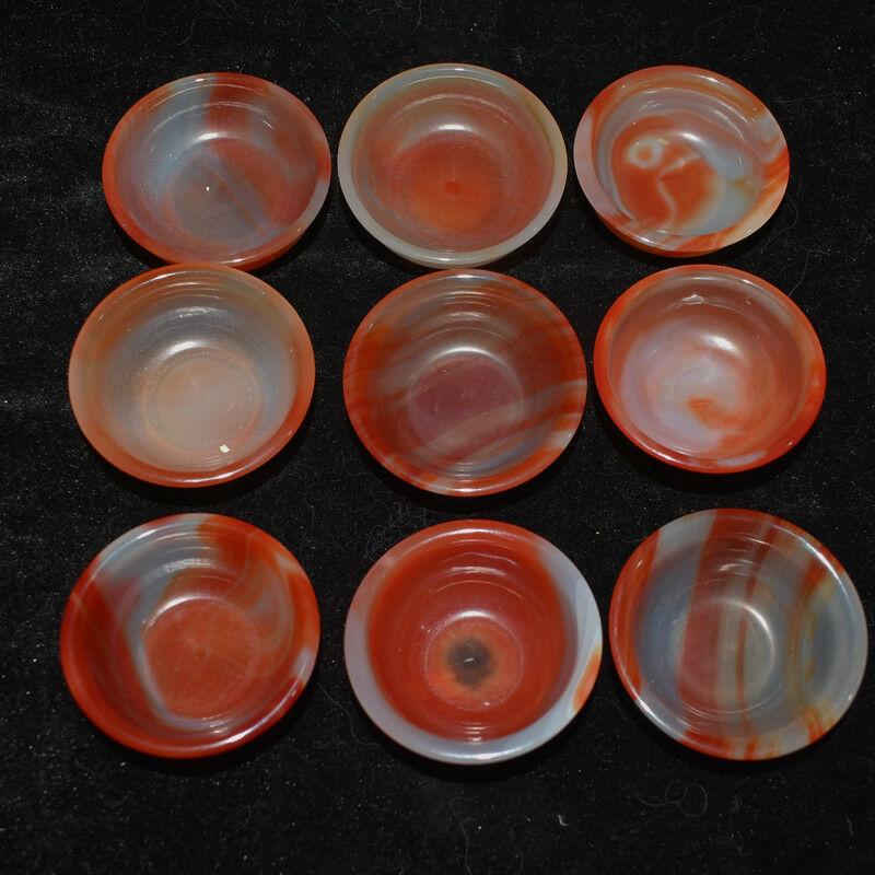 Wholesale 1x Natural Agate Stone Bowl Cup Hand Carved Pure Handmade Chakra Decor
