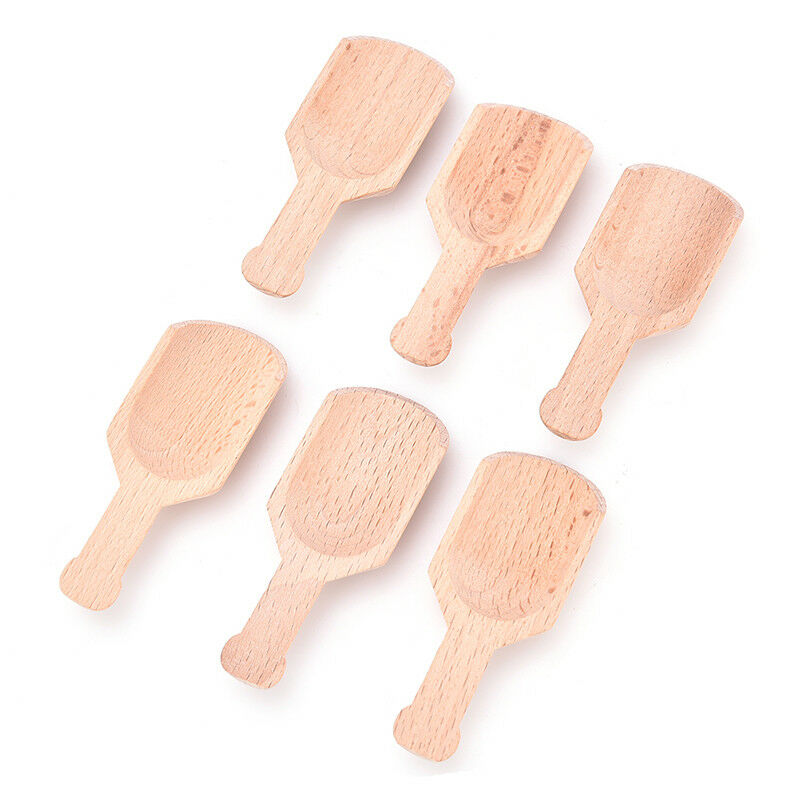 6PCS Wooden Scoops For Bath Salts Essential Oil Bamboo Bath Salt Spoo.l8