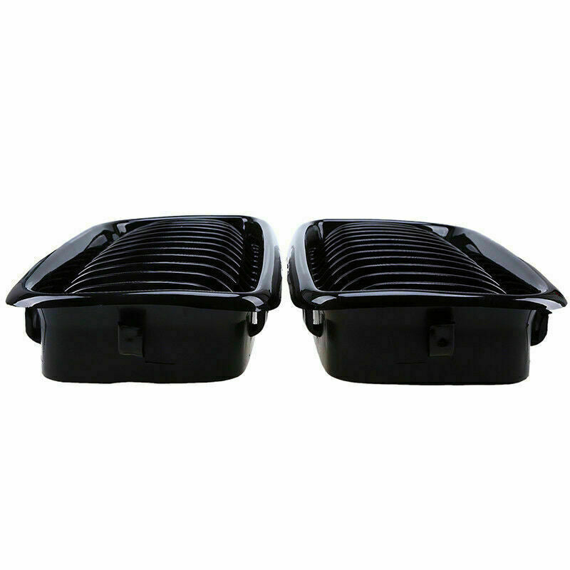 Pair Gloss Black Front Kidney Grill Grille Fit For BMW E38 740iL 750iL 1995-2001
