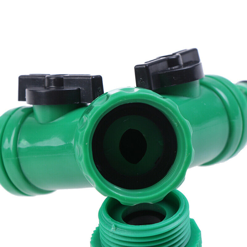 Irrigation 2way Tap Garden Tap valve Hose Pipe Splitter Quick ConnectorAd.l8