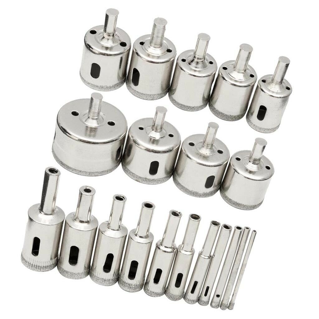 Diamond Drill Bits - Glass and Tile Hollow Core Drill Bits Extractor Remover