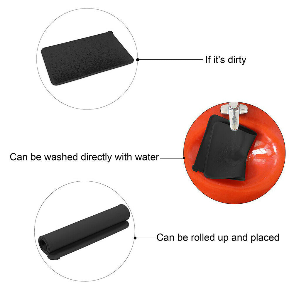47 x 30cm Silicone Pet Feeding Mat Non Slip Waterproof Bowl Pad for Dog and Cat