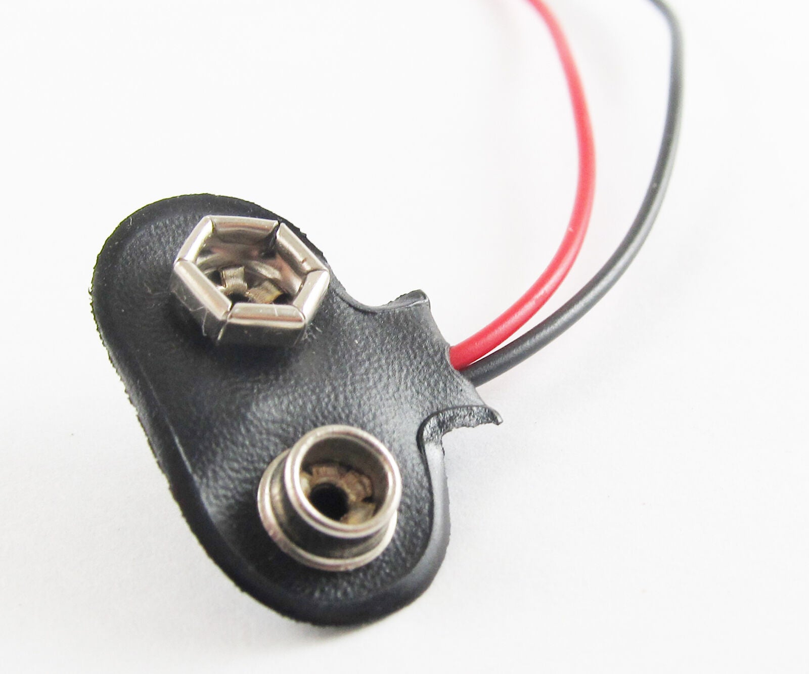 100pcs New 9V Volt Battery Clip T-type Snap-on Connector W/12cm Cable Leads