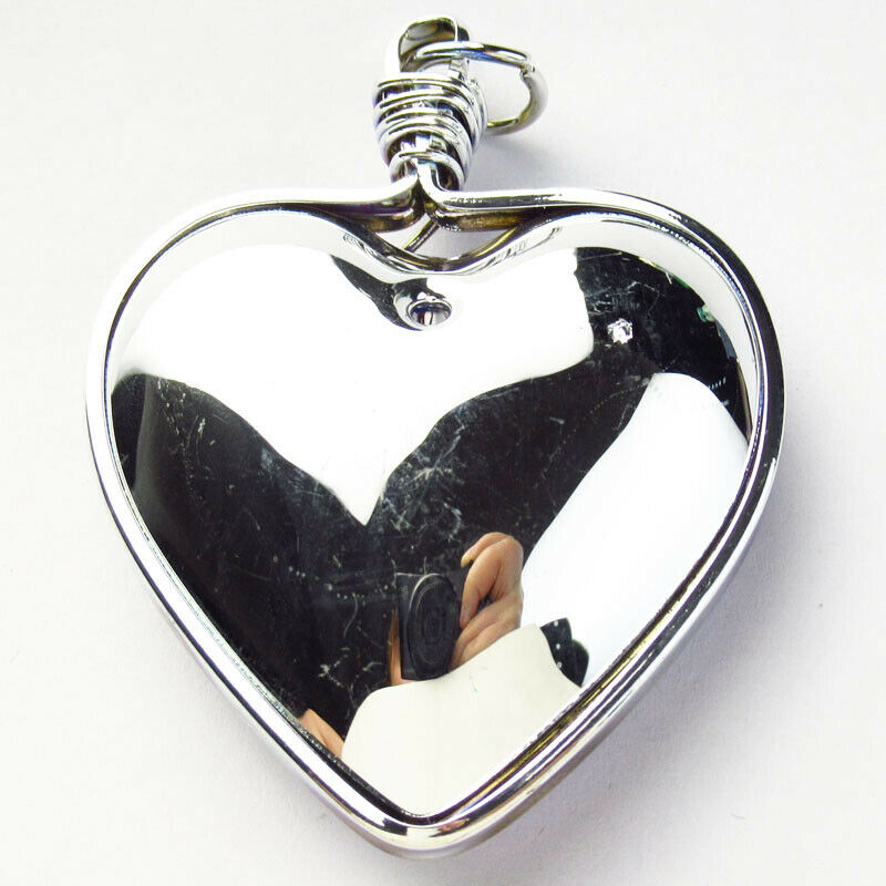 ２pcs 57x45x15mm Wrapped Blue Rainbow Titanium Crystal Heart Pendant Bead A-231SJ