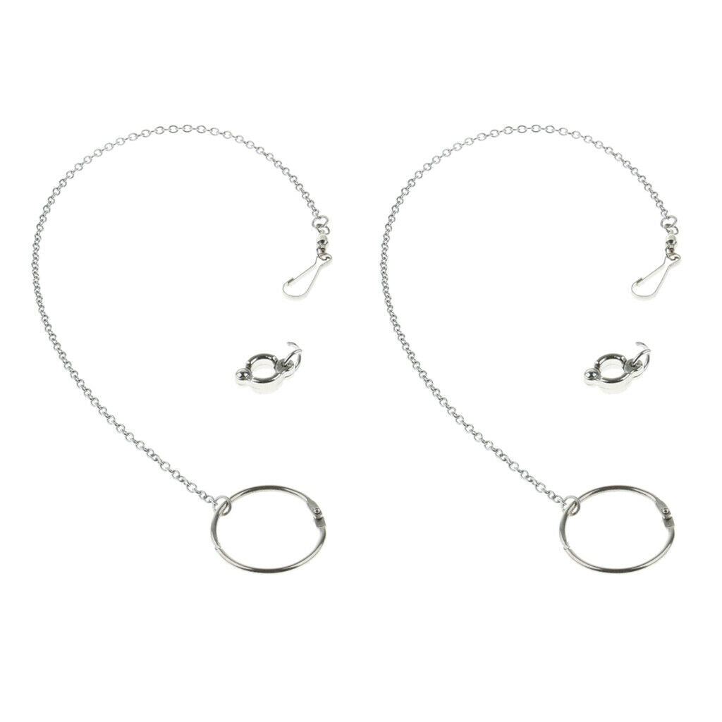 2 Pcs Parrot Foot Chain Stainless Steel Birds Anklet  for Pet Training