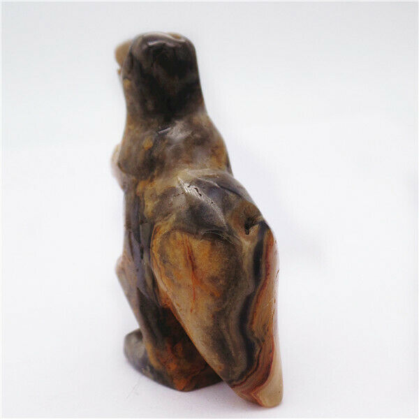 52x30x20mm Natural Crazy Lace Agate Carved Dinosaur Decoration Statue HH7948