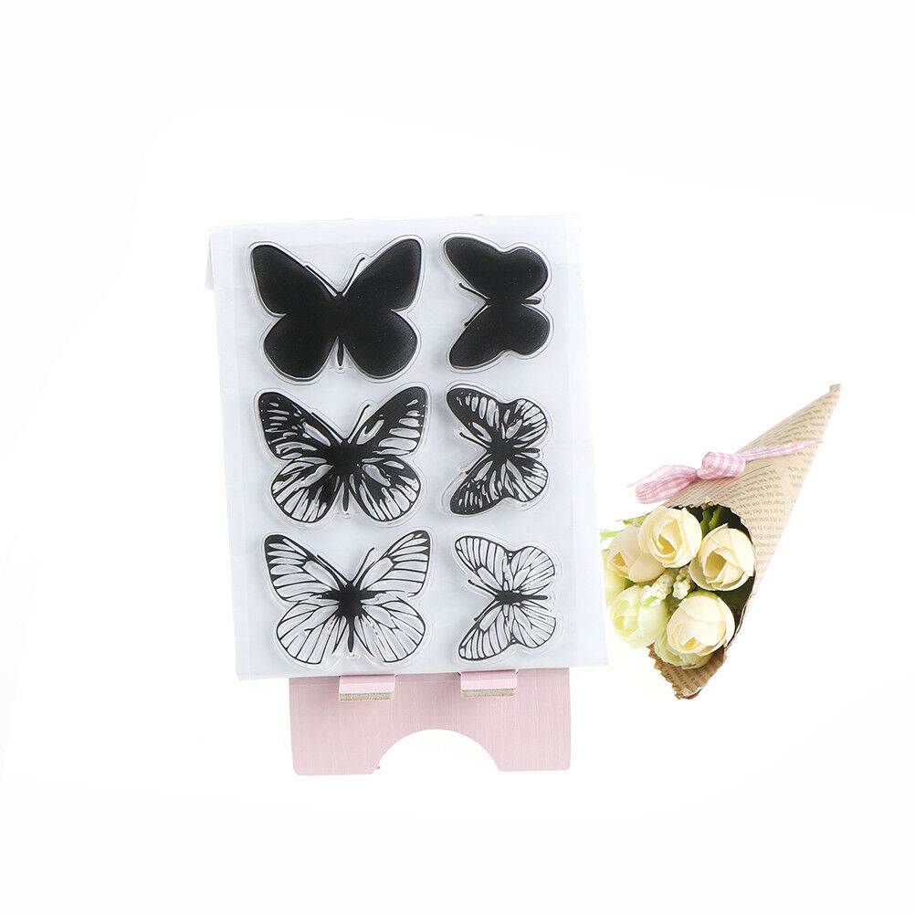 Butterflies Transparent Clear Silicone Stamp for DIY scrapbooking album De.l8