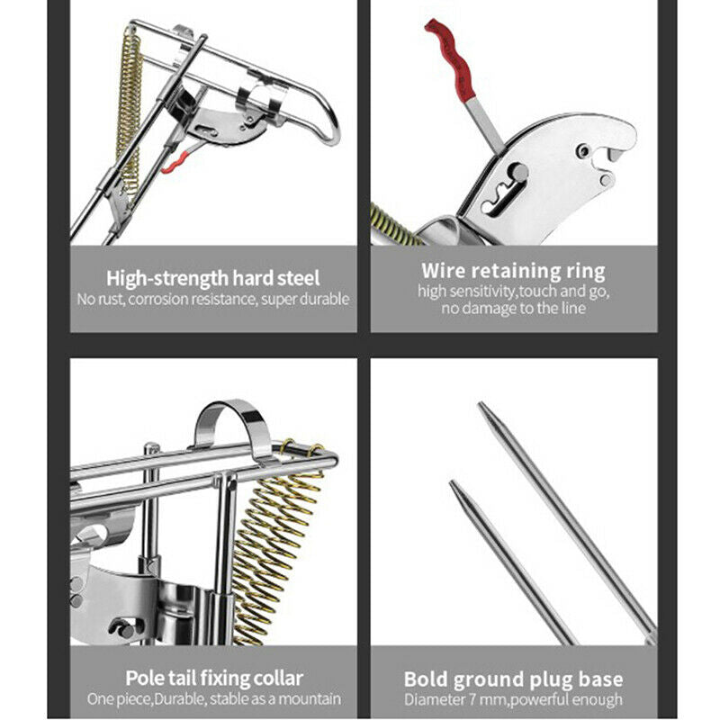 Fishing Rod Holder Spring Automatic Full Adjustable Folding Fishing AccessorBDA