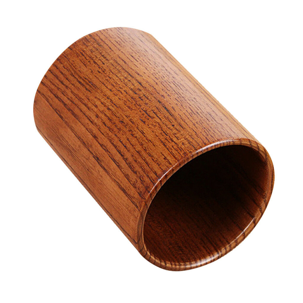 Round Wooden Kitchen Utensil Storage Jar Cutlery Holder Caddy Tidy Table L