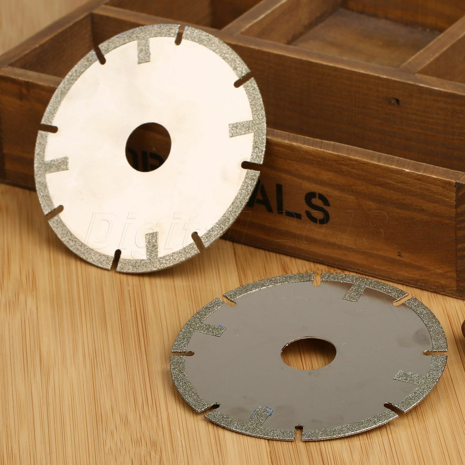 2pcs 4" Diamond Coated Tipped Cut Disc Saw Blade Wheel Rotary Tool Grit 60#