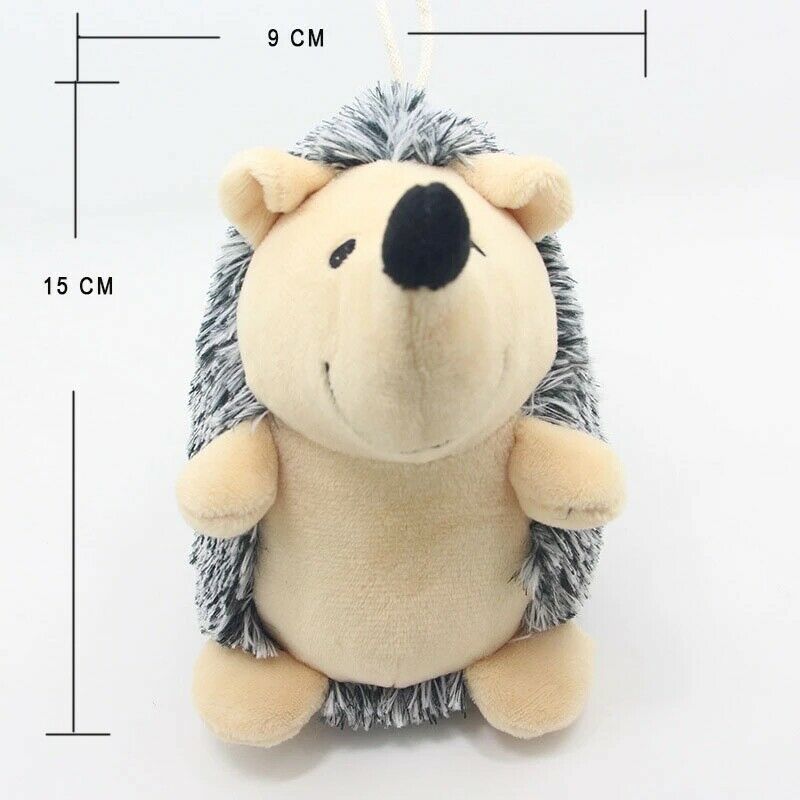 2Pcs Hedgehog Soft Plush Dog Toys Small/Large Dogs Interactive /Squeaky SounE5M2