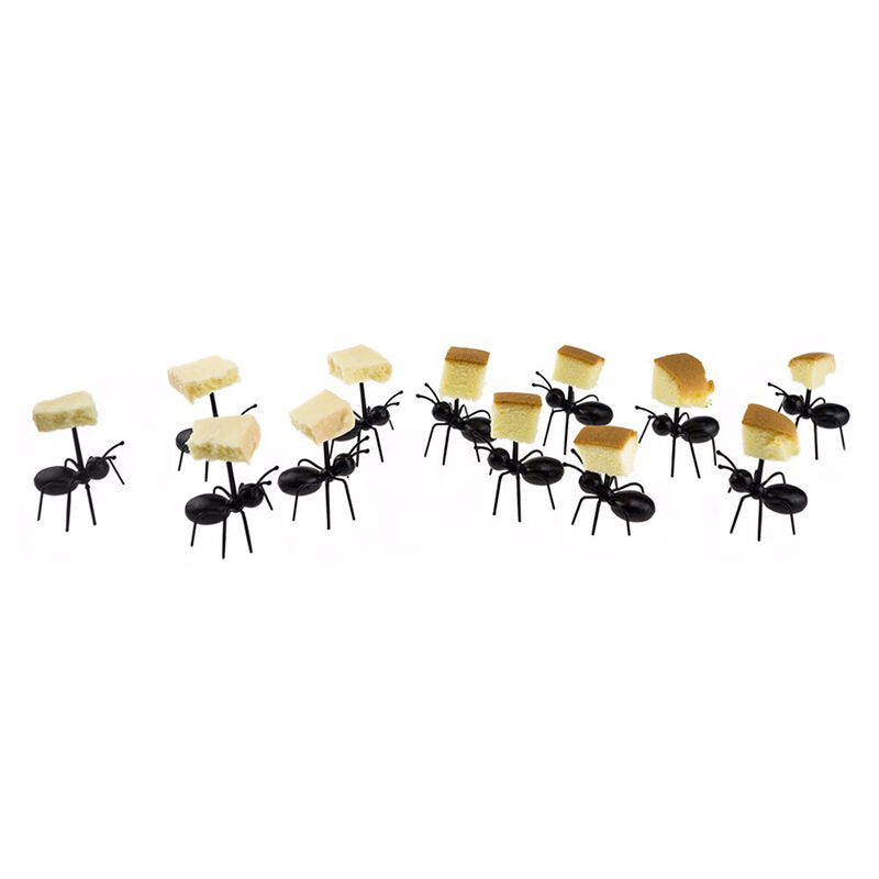 12pcs/set Ant Fruit Fork Eco Friendly Plastic Kitchen Bar Kids Dessert Fo.l8