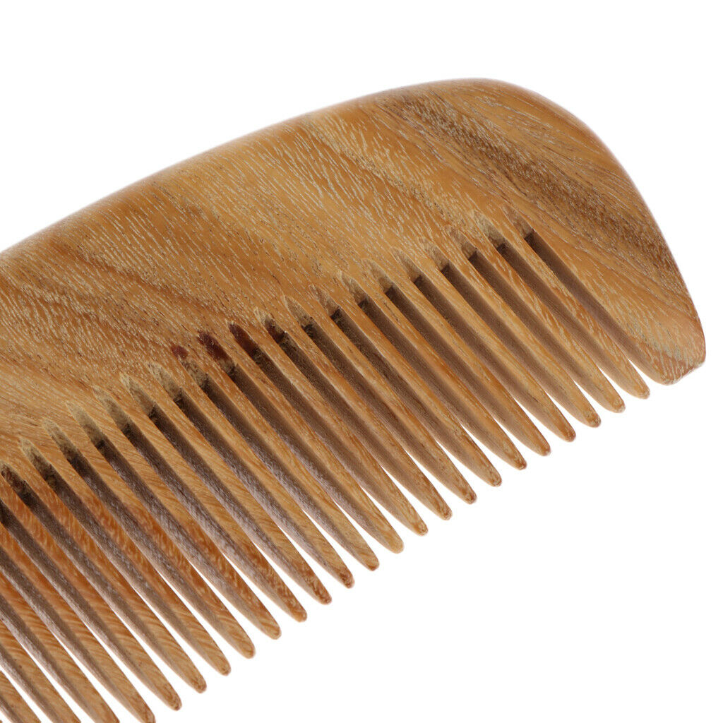 Wooden Fine Tooth Hair Comb Detangler , Anti-static Sandalwood Scent Handmade