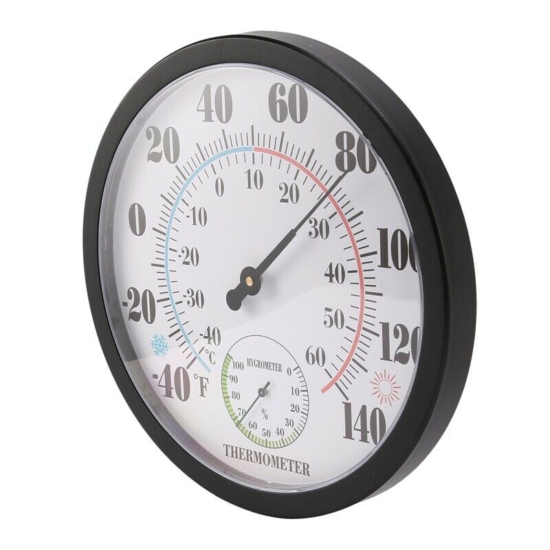 10 inch Indoor Outdoor No Battery Weather Thermometer Hygrometer Wall HygrometT4