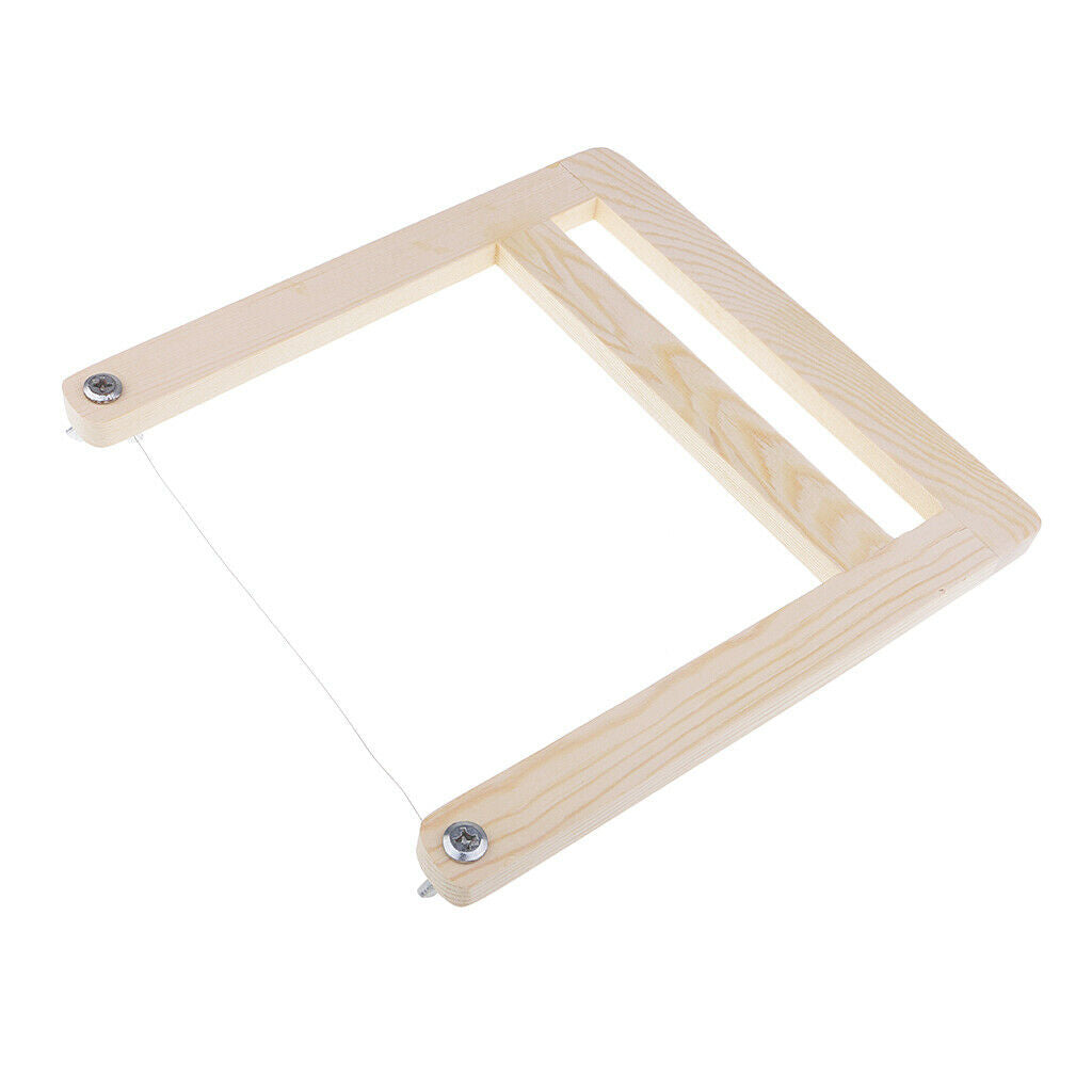 Wooden Stlye Soap Loaf Wire String Cutter Saw for Soap Candle Wax Making Loaf