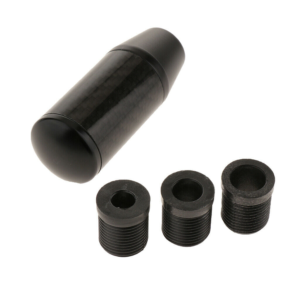 Carbon Fiber+ Aluminum Car Manual Knob Gear Shift Head Shifter Lever Stick