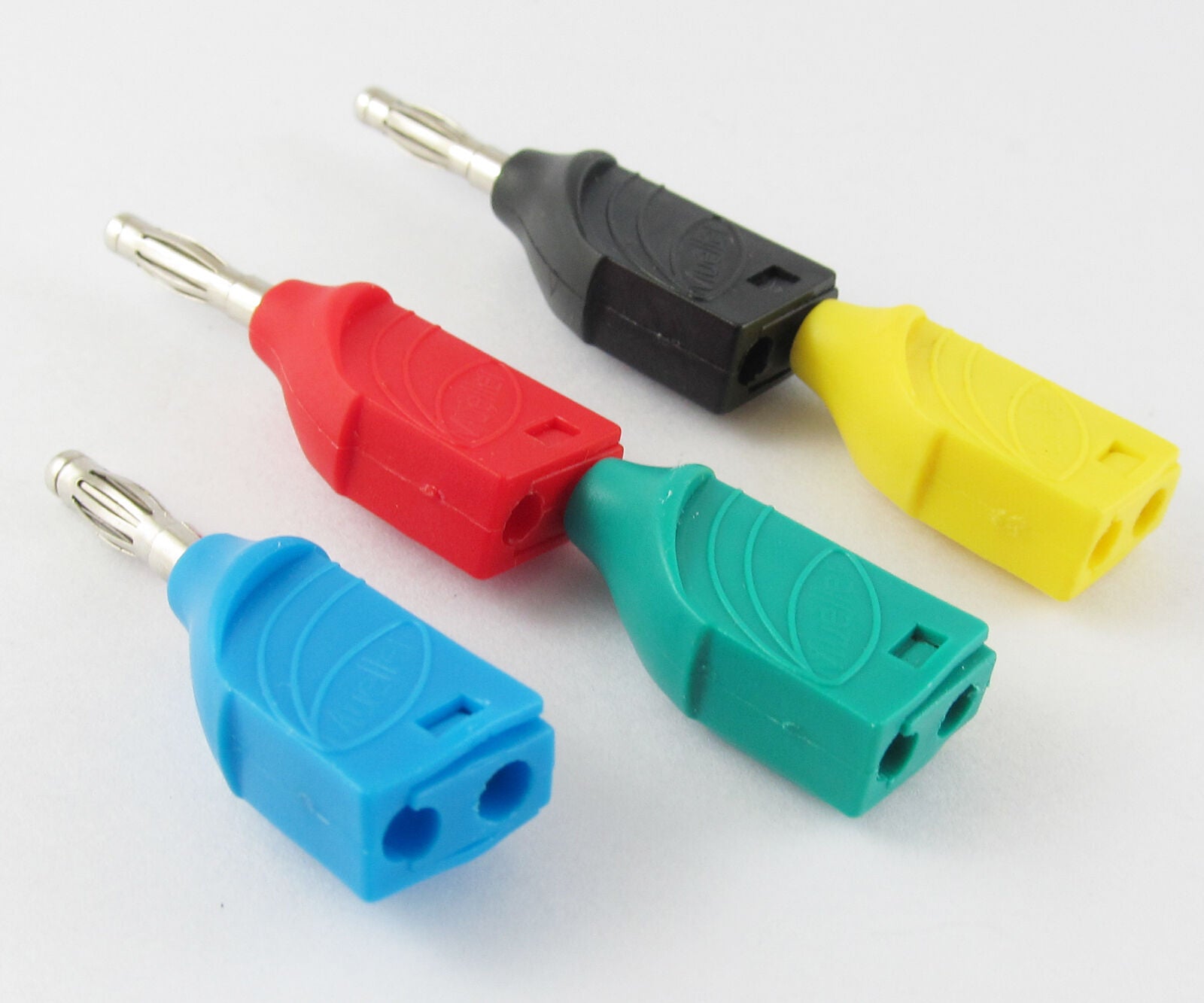 5pcs High Quality Mueller Radioshack Stackable 4mm Banana Plug 5 Colors