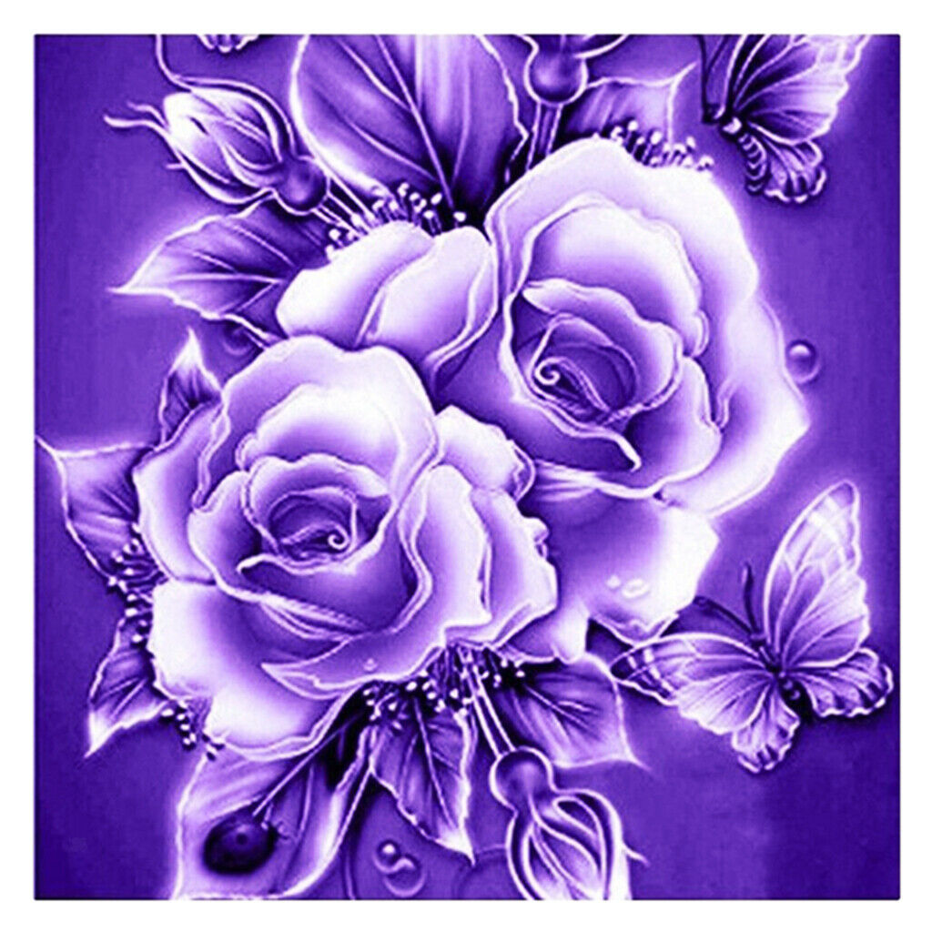 Flower Rose DIY 5D Diamond Painting Embroidery Cross Crafts Stitch Kit 2#