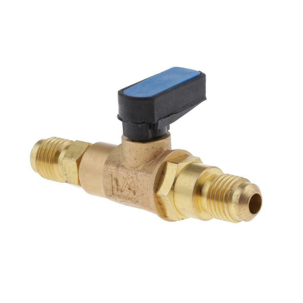 Refrigeration Ball Valve Connector 1/4 male thread for A/C Fluorine Safety