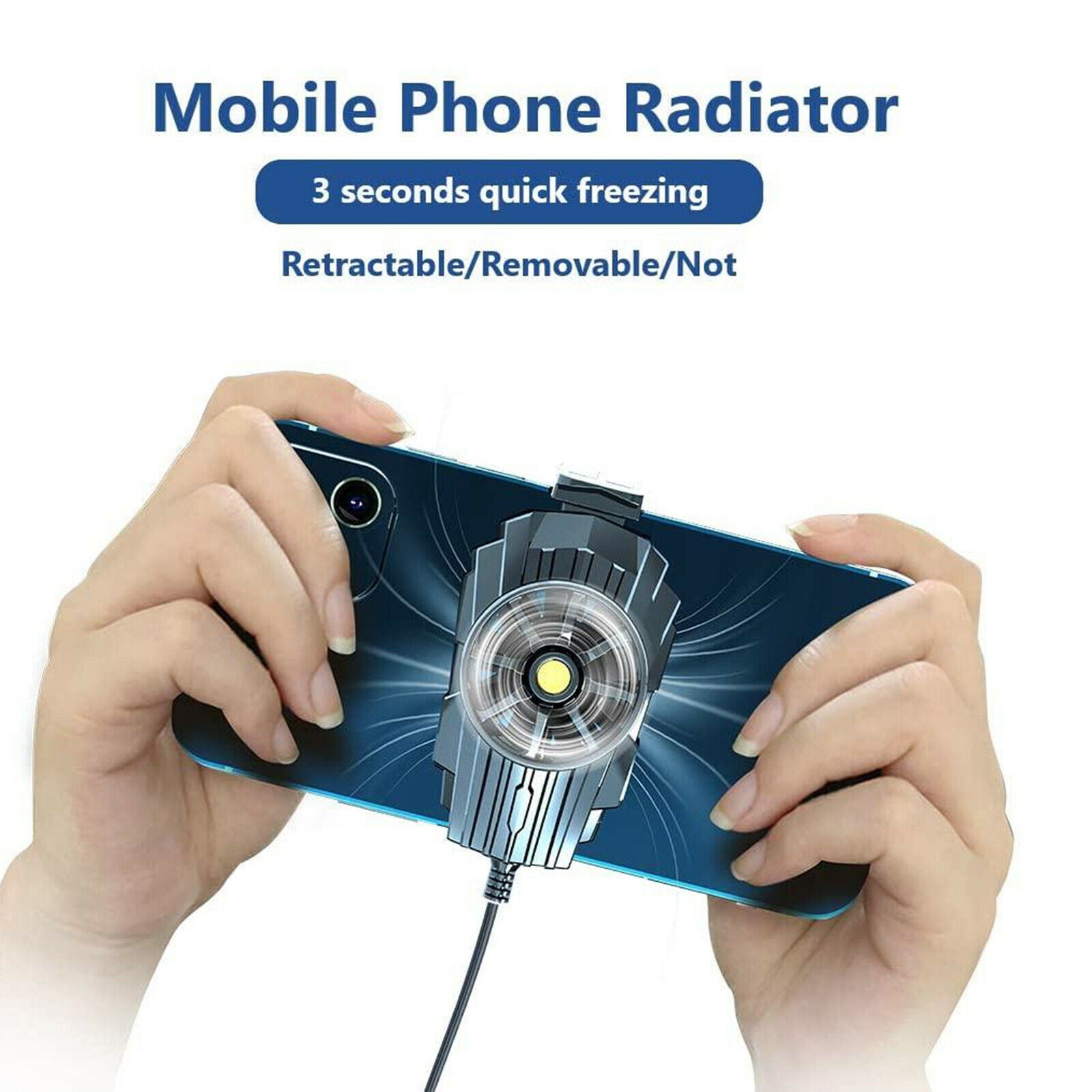 Cell Phone Cooler Phone Cooling Fan Game Radiator For Cellphone 4.7"-7.5