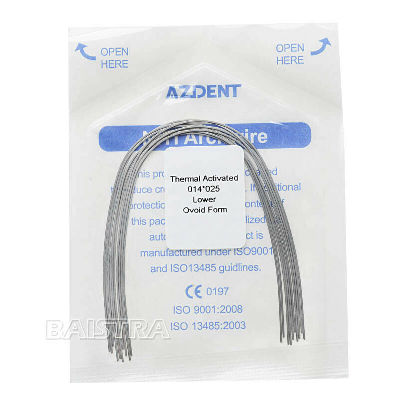 200 X Dental Orthodontic Heat Thermal Activated Rectangular Wires 14*25Lower