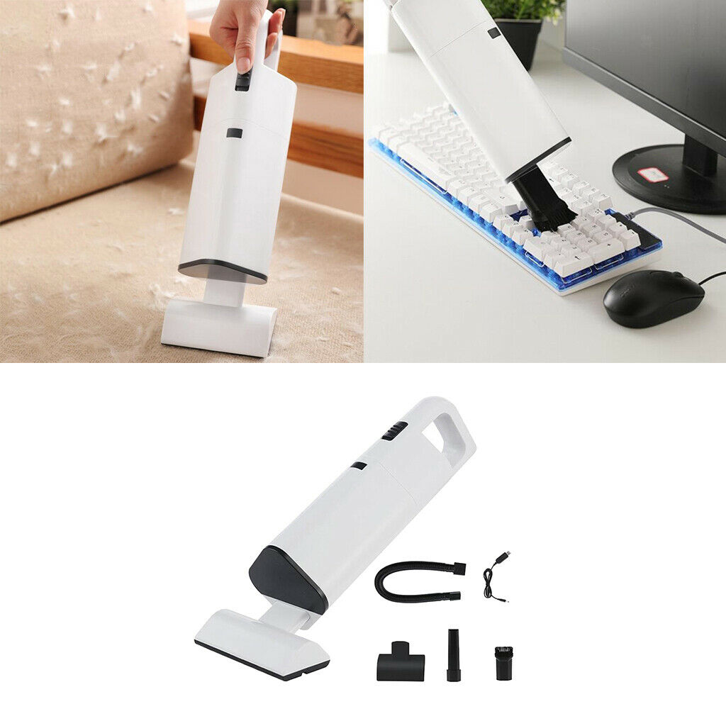 Handheld Wireless Vacuum Cleaner Rechargeable Pet Cat Dog Hair Suction White