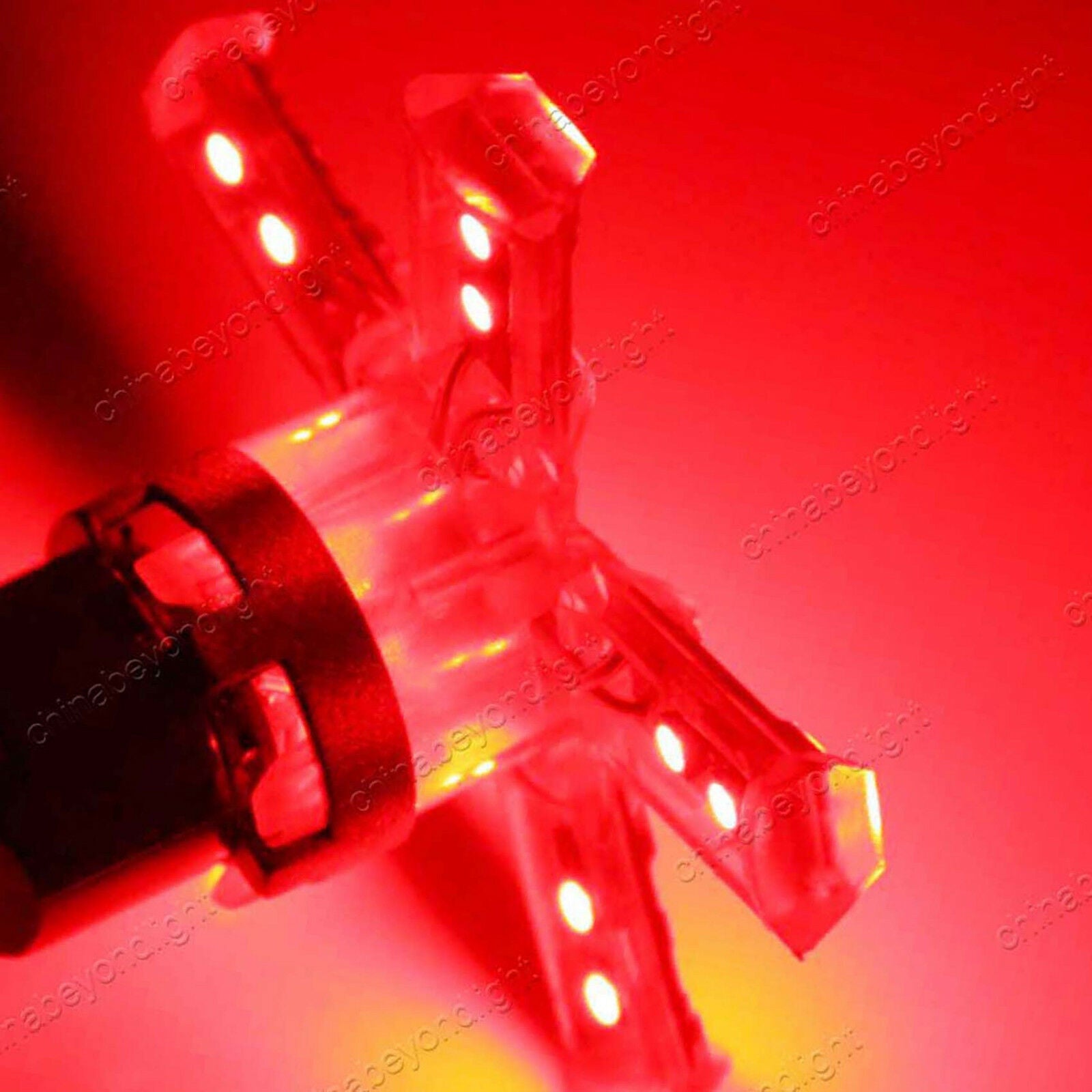 On Sale 2* 3156 LED Spider 5-ARM Car Turn Signal Lamp 40SMD P27W Auto Red Bulb
